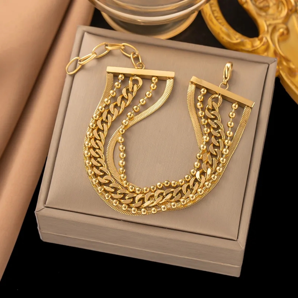 Modern Titanium Steel Bracelet, gold color